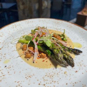 charred asparagus