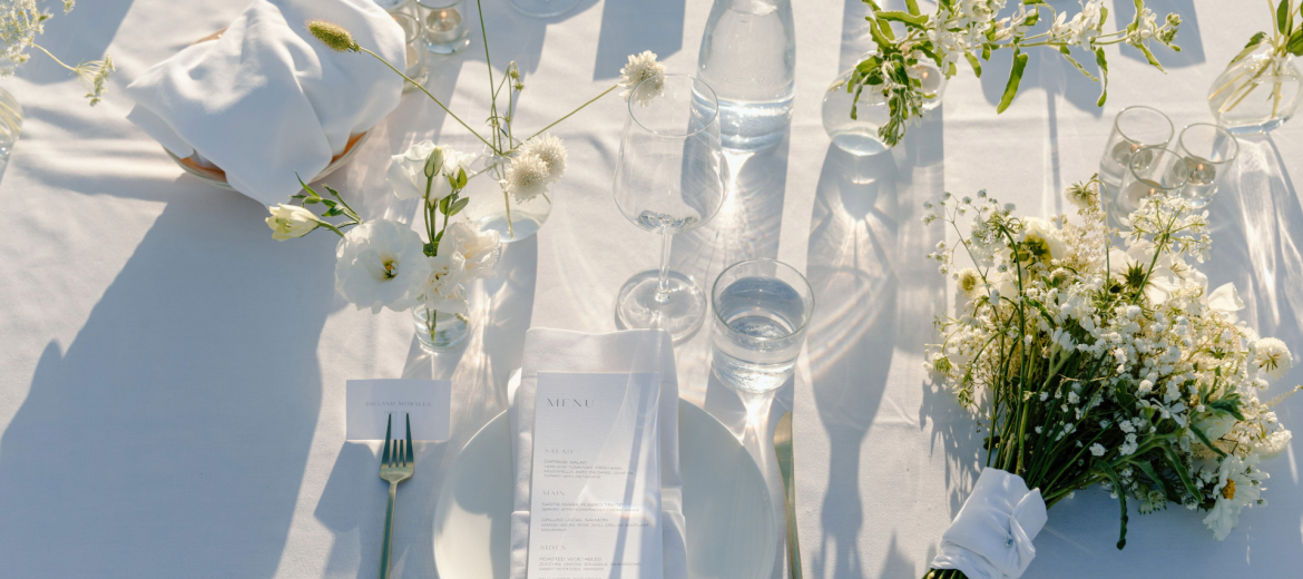 Wedding table setting